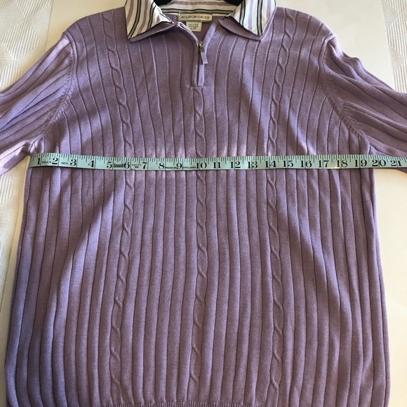 Allison Daley Lilac Sweater with Collar & Cuffs - Picture 5 of 8